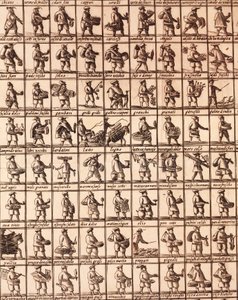 Vendeurs de rue à Rome (détail), Italie