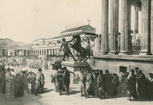 Les élections dans le forum civil (gravure) - Italian School