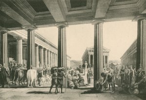La bourse dans le forum triangulaire (gravure)