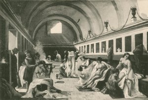 Le Frigidarium des femmes dans les thermes Stabiens, comme il était - Italian School