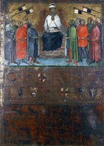 Le gouvernement rétablissant les contrôles sur les villes, 1385 - Italian School