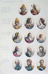 La Dynastie Romanov, de Costume Antico e Moderno par Gulio Ferrario, vers 1820 - Italian School
