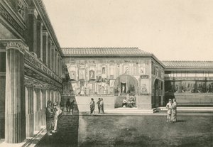 Les thermes Stabiens - La cour des stucs telle qu