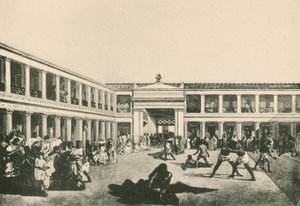 Les thermes Stabiens - Le lieu de lutte comme il était - Italian School
