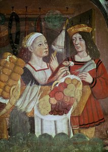 Le marché aux légumes (détail) - Italian School