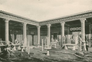 Le viridarium dans la maison des Vettii tel qu