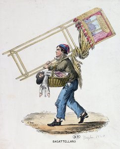 Le marionnettiste errant, vers 1840