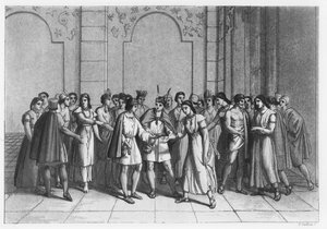 La manière dont les Incas mariaient les Princes du Sang, c.1820 - Italian School