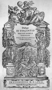 Page de titre de Della Musica Antica et della Moderna par Vincenzo Galilei, 1581