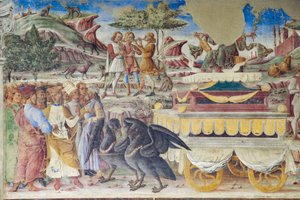 Triomphe de Mercure, Salle des Mois, Mur Nord : "Juin", c.1468-70