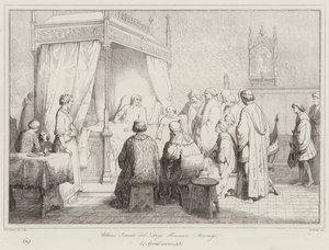 Les derniers instants du Doge Tommaso Mocenigo - Italian School