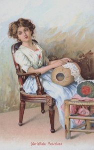 Dentellière vénitienne, Italie (chromolitho)