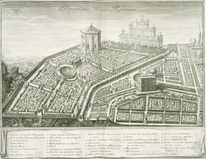 Vue du jardin romain - Italian School