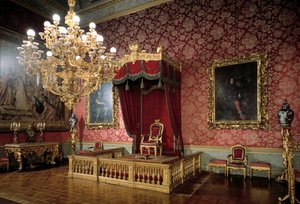 Vue de la salle du trône ou salle des chambellans 19ème siècle Appartements royaux, Palazzo Pitti, Florence Italie - Italian School