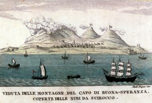 Vues des montagnes du Cap de Bonne-Espérance - Italian School