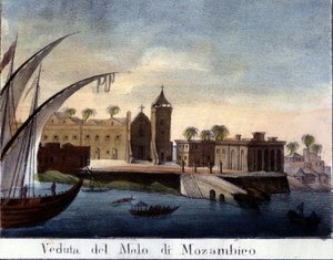 Quai au Mozambique, ancienne province portugaise - Italian School