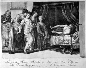 Épouse amenée au lit de son mari (le jour de son mariage ?), Italie, 18e siècle - Italian School