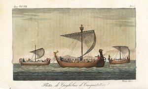 La flotte de navires de guerre de Guillaume le Conquérant - Italian School