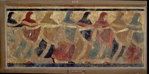Femmes exécutant la danse en chaîne funéraire, de Ruvo, IVe siècle av. J.-C. - Italian School