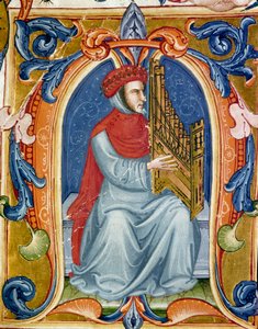 Portrait de Francesco Landini ou Landino jouant de l