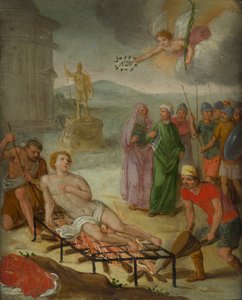 Le martyre de Saint Laurent, vers 1600-99 - Italo Flemish School