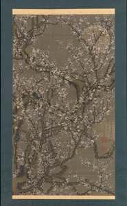 Fleurs de prunier blanc et lune, 1755