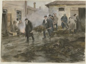 Bourgeoisie nettoyant les écuries de la série d