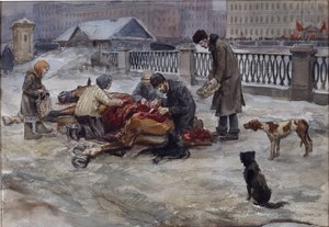 Années de famine à Petrograd par Vladimirov, Ivan Alexeyevich (1869-1947)