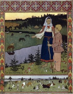 Illustration pour le conte traditionnel Alyonouchka et Ivanouchka