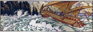 Sinbad le marin. Illustration pour le conte traditionnel arabe des mille et une nuits
