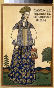 Une demoiselle de Vologda en robe de fête - Ivan Yakovlevich Bilibin