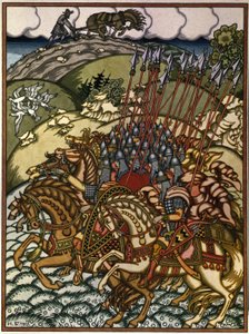 Volga Sviatoslavich et Mikula Selyaninovich - Ivan Yakovlevich Bilibin