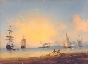 Frégates russes et françaises - Ivan Konstantinovich Aivazovsky
