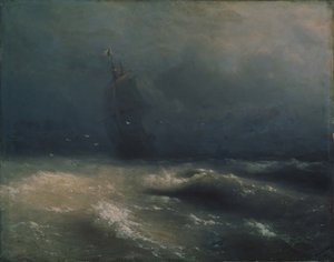 Tempête au bord de la mer près de Nice, 1885 - Ivan Konstantinovich Aivazovsky