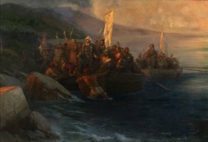 Le Débarquement de Christophe Colomb à San Salvador, 12 octobre 1492, 1892 - Ivan Konstantinovich Aivazovsky