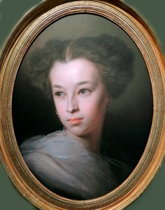 Portrait de Natalia Alexandrovna Pouchkina (1836-1913), fille du poète Alexandre Pouchkine par Ivan Makarov (1822-1897) - Ivan Kosmich Makarov