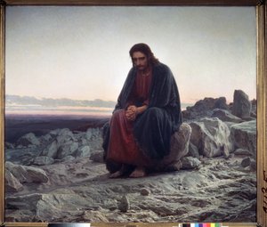 Le Christ dans le désert - Ivan Nikolaevich Kramskoy