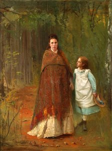 Dans le parc. Portrait de la femme et de la fille de l