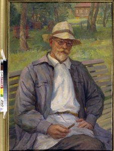 Portrait du peintre Ivan Gorshkin Sorokopudov, 20e siècle (huile sur toile)