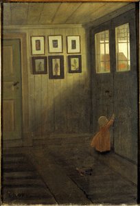La petite fille à la porte