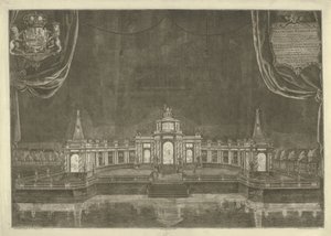 Illumination du théâtre à La Haye pour la Paix d