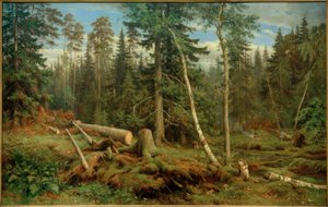 I.I. Schischkin, Abattage de bois - Ivan Ivanovich Shishkin