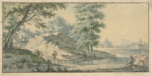 Paysage avec petit pont