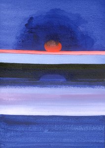 Paysage marin, Coucher de soleil, Helsinki, 1991 - Izabella Godlewska de Aranda