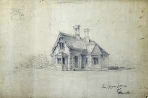 Maison de la gare, vers 1850 - J.A. Davies