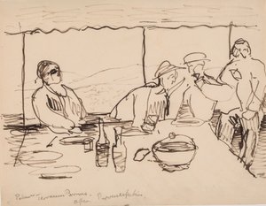 Soirée sur la terrasse, Bormes, Provence - J.A. Jerichau
