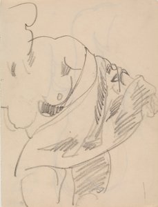 Femme nue avec draperie