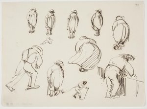Études de figures de dos - J.A. Jerichau