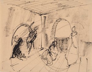 Esquisse pour la peinture "Hécube" - J.A. Jerichau