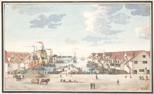 Quai à Bergen - Johan Christian Dahl